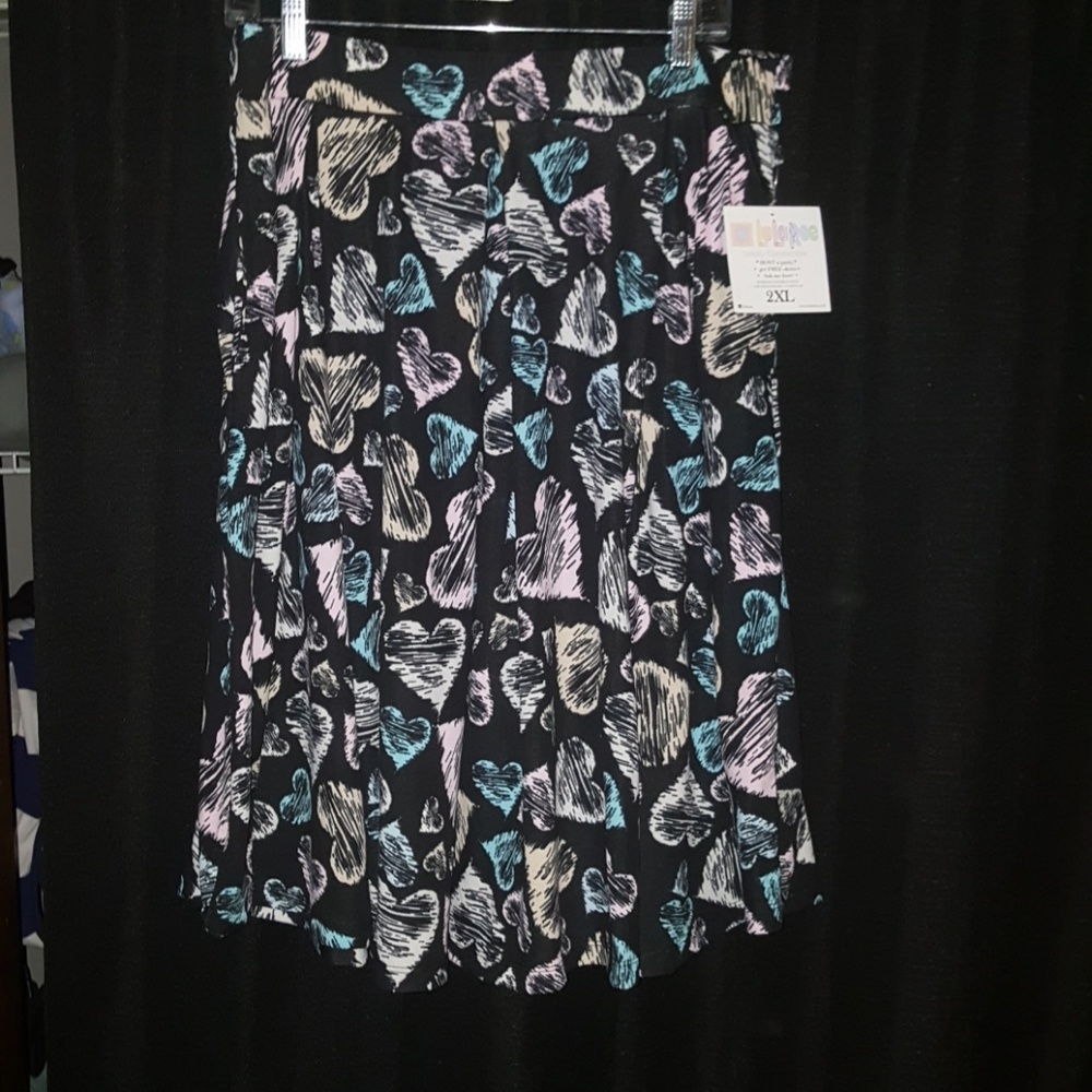 Heart print Lularoe Madison skirt